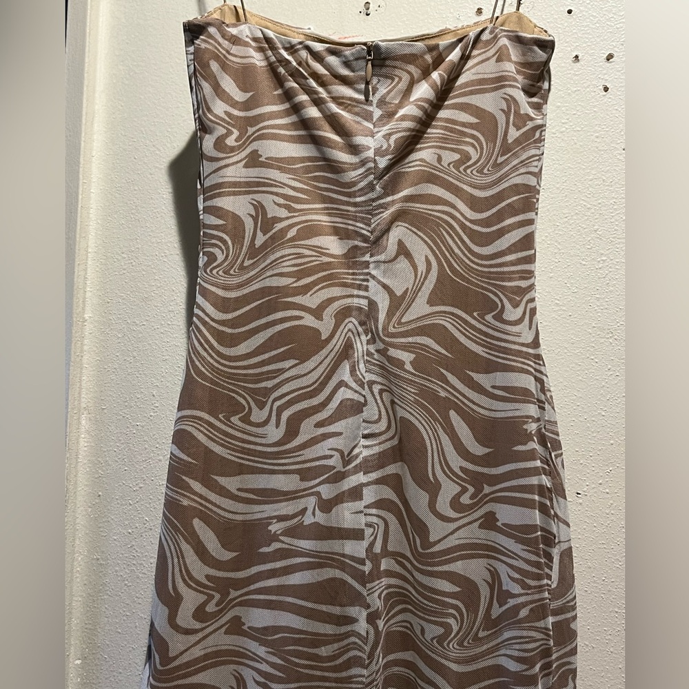 Meshki Brown Mini Dress - Picture 2 of 5